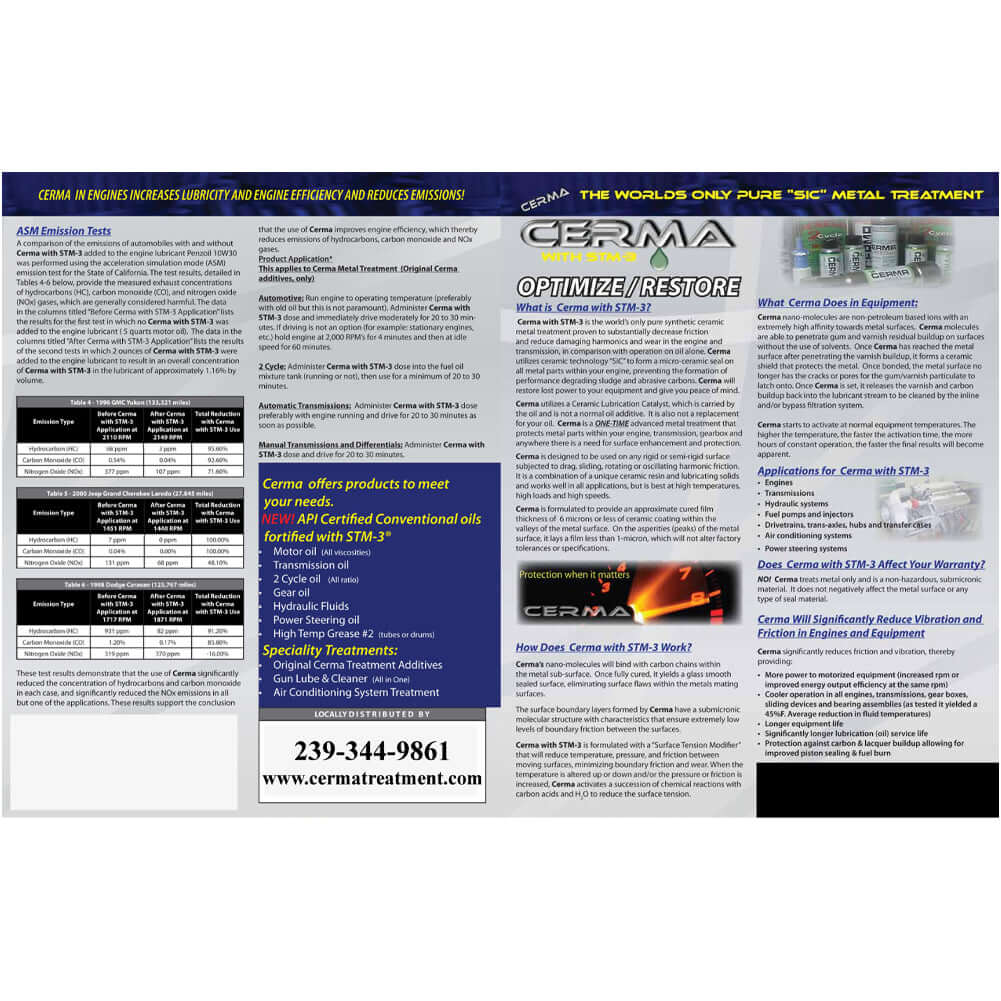 Ceramic Engine Treatment for Diesel Engines at $105.6 only from cermatreatment.com