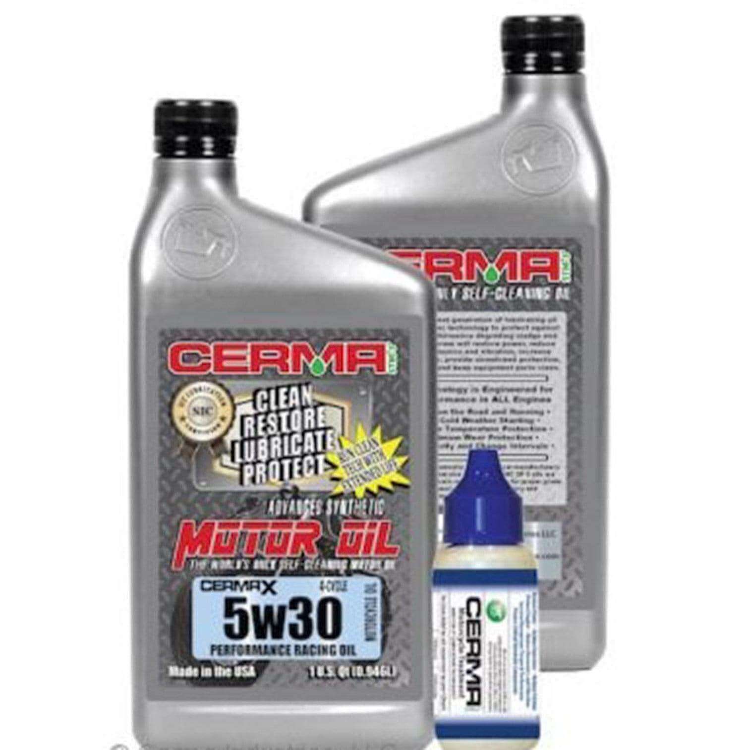 Cerma Ceramic Synthetic Oil Value Package for Motorcycles at $88 only from cermatreatment.com