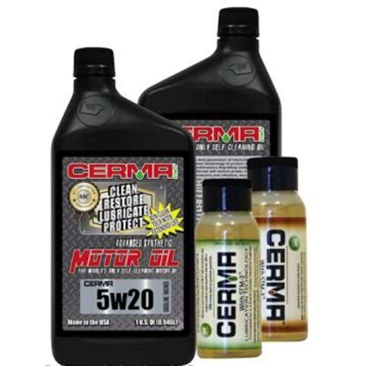 Cerma Ceramic Synthetic Oil Value Package for Your Gas Engine Last upto 15,000 Mile at $191.4 only from cermatreatment.com