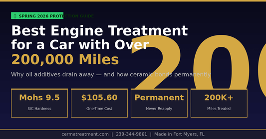  Best engine treatment for a car with over 200,000 miles — Spring 2026 guide comparing oil additives vs Cerma STM-3 permanent Nano Silicon Carbide ceramic — cermatreatment.com