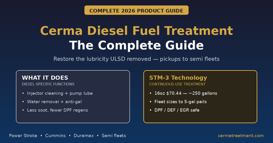 Cerma STM-3 diesel fuel treatment complete guide for Power Stroke Cummins Duramax - lubricity anti-gel DPF safe