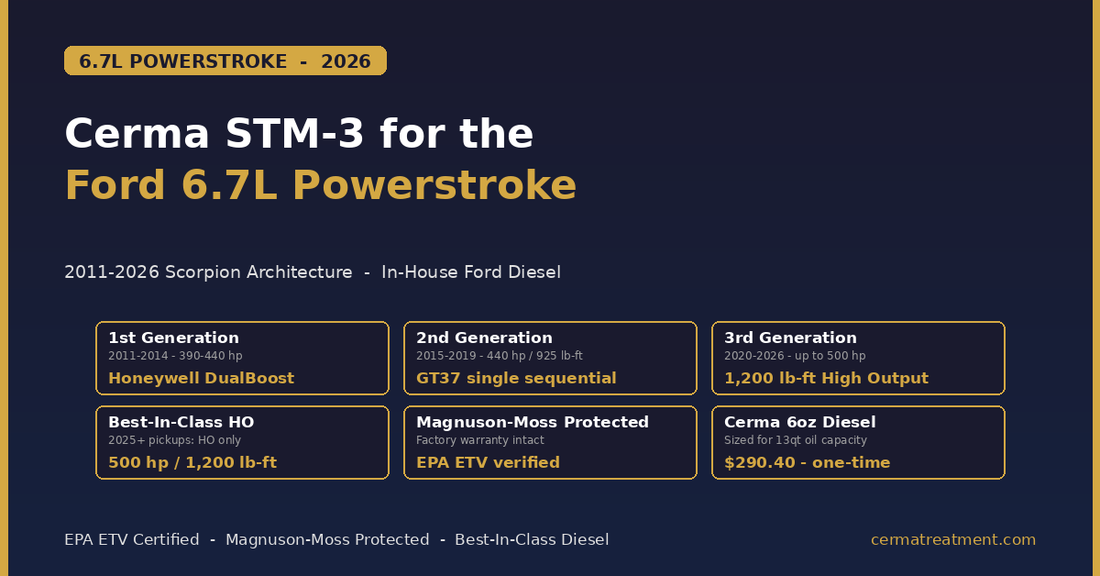 Cerma STM-3 Ford 6.7L Powerstroke owner guide - 2011-2026 Scorpion architecture three generations covered