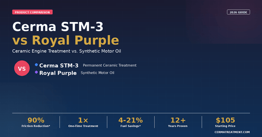 Cerma STM-3 vs Royal Purple comparison — ceramic engine treatment vs synthetic motor oil 2026