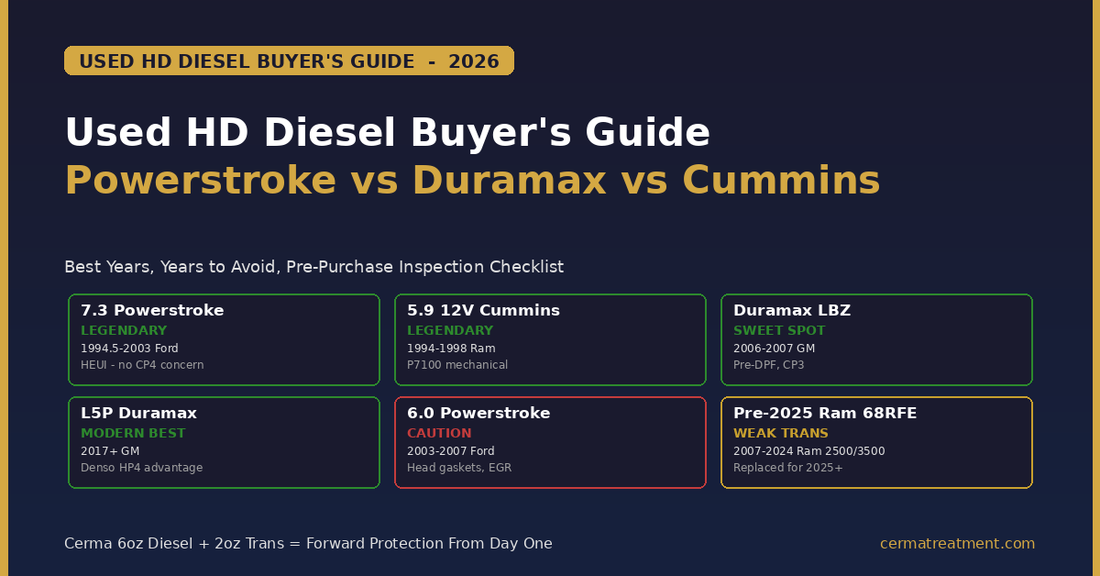 Used HD diesel buyer's guide - 7.3 Powerstroke 5.9 Cummins LBZ Duramax legendary 6.0 Powerstroke caution 68RFE weak