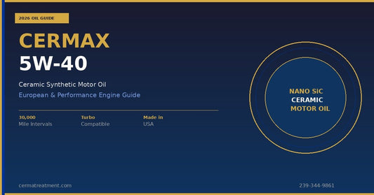 CERMAX 5W-40 ceramic synthetic motor oil guide 2026 — European and performance engine protection — VW Audi BMW Mercedes — Cerma Treatment