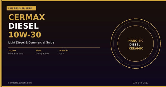 CERMAX Diesel 10W-30 ceramic synthetic motor oil guide 2026 — light diesel and commercial fleet protection — Cerma Treatment