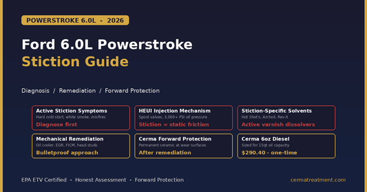 Cerma STM-3 Ford 6.0L Powerstroke stiction guide - diagnosis, remediation pathway, forward protection