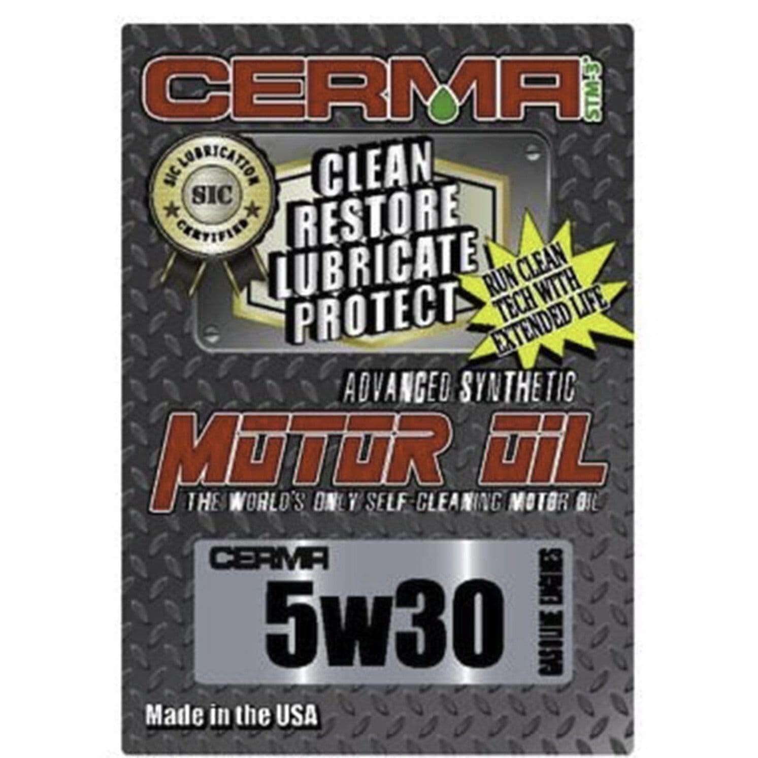 5W-30W Cerma Synthetic Ceramic Motor Oil at $12.95 only from cermatreatment.com