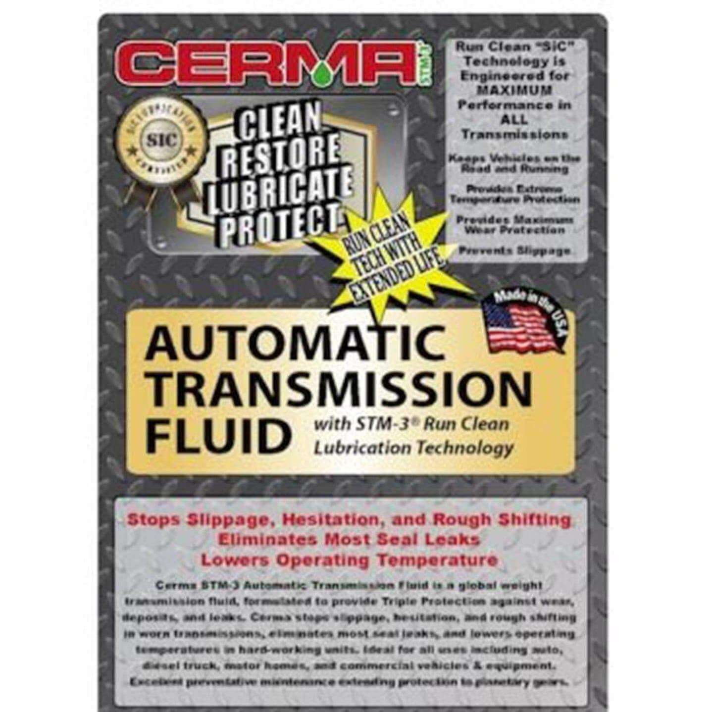 Cerma Ceramic Automatic Transmission Fluid at $14.09 only from cermatreatment.com