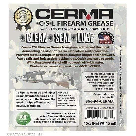 Cerma Ceramic C•S•L Firearm Foam and Grease Treatment at $11.45 only from cermatreatment.com