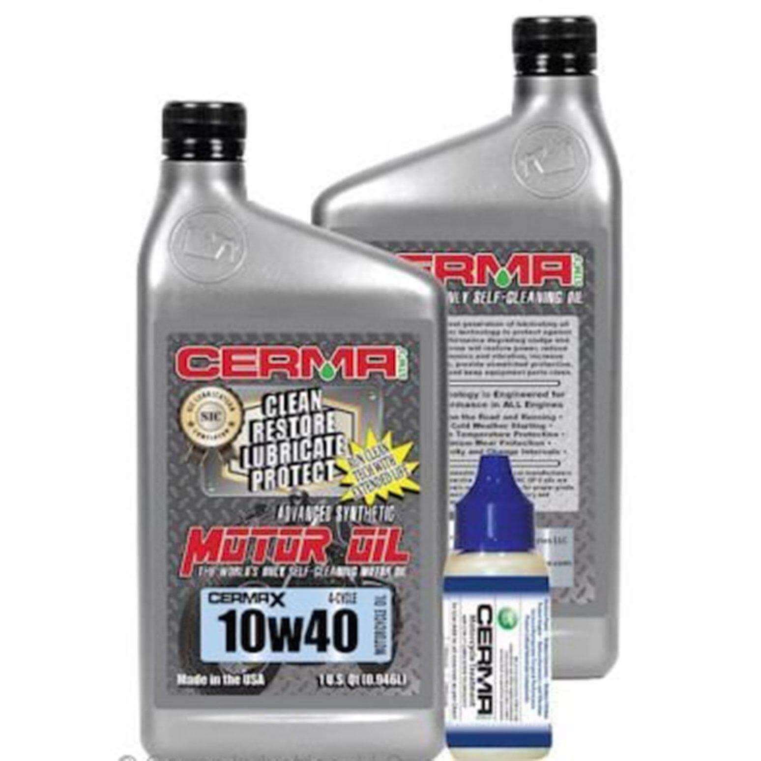 Cerma Ceramic Synthetic Oil Value Package for Motorcycles at $88 only from cermatreatment.com
