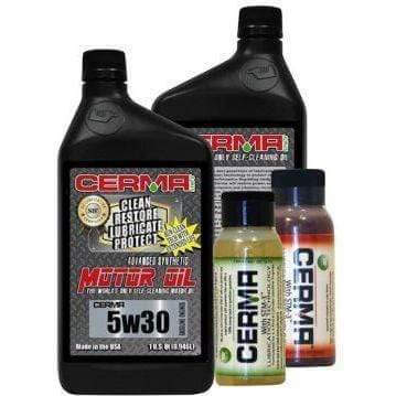 Cerma Ceramic Synthetic Oil Value Package for Your Gas Engine Last upto 15,000 Mile at $191.4 only from cermatreatment.com